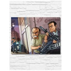 Картина по номерам на холсте игра Grand Theft Auto (GTA 5) V - 9616 Г 30x40