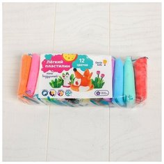 Набор для детской лепки «Лёгкий пластилин 12 цветов» Genio Kids