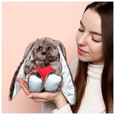 Зайки Li&Lu Мягкая игрушка зайка "Влюблённый Lu", 25 см