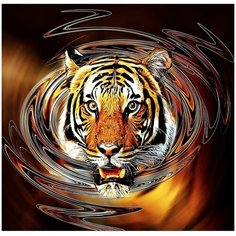 Алмазная мозаика Molly 30х30 см Могучий тигр