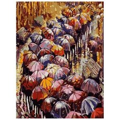 Картина по номерам «Осенние зонты», MG2116 / 40х50 см / ТМ Цветной / Холст на подрамнике / Премиум набор