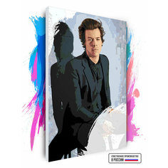 Картина по номерам на холсте Harry Styles, 60 х 90 см Красиво Красим