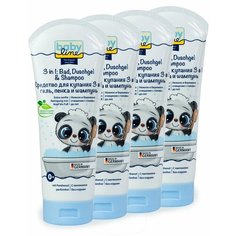BabyLine Средство для купания "3 в 1": шампунь, гель, пенка. Без слез. 4 шт. по 200 мл. Арт.3001976-4
