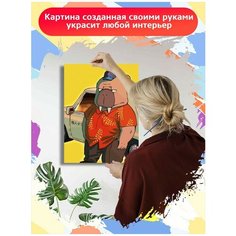 Картина по номерам мультфильм Odd Taxi - 9015 В 30x40