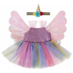 Одежда для кукол 38-43 см, платье и повязка Фея, вешкалка-картон Mary Poppins