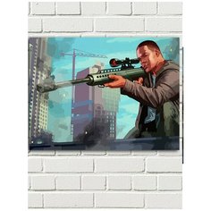 Картина по номерам игра GTA V (Grand Theft Auto, Франклин Клинтон) - 8588 Г 30x40