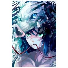 Картина по номерам на холсте Аниме Клинок рассекающий демонов - 7981 В 60x40