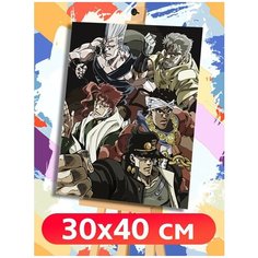 Картина по номерам аниме JoJo ДжоДжо Джотаро Джованна - 6716 В 30x40