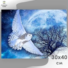 Алмазная мозаика Ah5415 Ночная хищница 30х40 30 х 40 см Алмазное хобби Ah5415