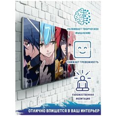 Картина по номерам на холсте аниме о моём перерождении в слизь - 9323 Г 30x40