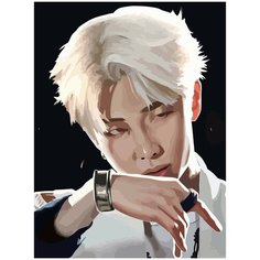 Картина по номерам на холсте kpop bts Namjoon Ким Намджун - 2296 30X40