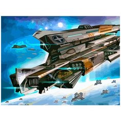 Картина по номерам на холсте настольная игра Звездные империи Star Realms Космос - 6951 Г 30x40