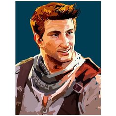 Картина по номерам на холсте игра Uncharted Нейтан Дрейк - 6583 В 30x40