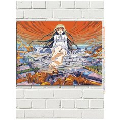 Картина по номерам на холсте аниме девушка (тян, аниме пейзаж) - 9086 Г 30x40