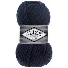 Пряжа Alize Superlana Maxi (Ализе Суперлана Макси) - 5 мотков 58 темно-синий 75% акрил, 25% шерсть 100м/100г