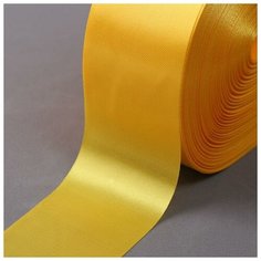 Лента атласная, 50 мм x 100 1 м, цвет желтый./В упаковке шт: 1 Noname