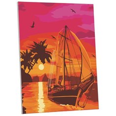 Школа талантов картина по номерам Парус на закате, 30 х 40 см