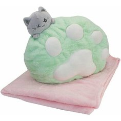 Мягкая игрушка Кошачья лапка с пледом внутри (мятная) Mihi Mihi
