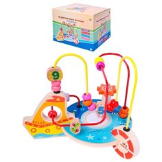 Игрушки для малышей Лабиринт деревянный "Морское путешествие" Рыжий кот
