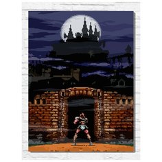 Картина по номерам на холсте игра Dark Castle (Sega, Сега, 16 bit, 16 бит, ретро приставка) - 9943 В 30x40