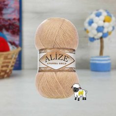 Пряжа ALIZE Angora Gold, бежевый - 95, 20% шерсть, 80% акрил, 5 мотков, 100 г, 550 м.