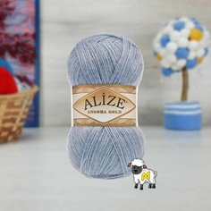 Пряжа ALIZE Angora Gold, светлый джинс - 221, 20% шерсть, 80% акрил, 5 мотков, 100 г, 550 м.
