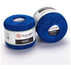 Пряжа YarnArt Violet (ЯрнАрт Виолет) 4915 василек 100% мерсеризованный хлопок 50г 282 м 6 шт