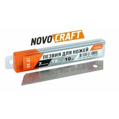 Лезвия для ножа 18 мм Novocraft SK-07 HARD 7 сегментов, 0,5 мм, уп. 10 шт
