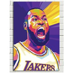 Картина по номерам Спорт баскетбол ДжеймсЛеброн - 8371 В 60x40