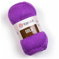 Пряжа для вязания YarnArt Gold (ЯрнАрт Голд) - 2 мотка 9002 сиреневый люрекс, блестящая, 92% акрил, 8% металлик, 400 м/100г