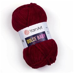 Пряжа для вязания YarnArt Dolce Baby (ЯрнАрт Дольче Беби) - 2 мотка 752 бордовый, фантазийная, велюровая для игрушек 100% микрополиэстер 85м/50г