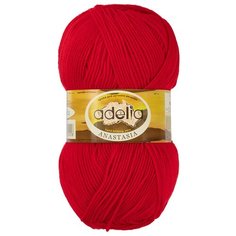 Пряжа ADELIA "ANASTASIA" 100% акрил 5 шт.х100г 330м №15 красный