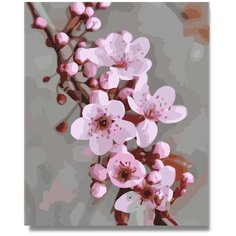 Картина по номерам "Цветы на ветке" холст на подрамнике 40х50