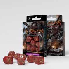 Набор кубиков для настольных ролевых игр Q-Workshop Dragons Modern Dice Set: Ruby