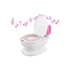 Горшок детский со спинкой Музыкальный SANTRADE ST SM-M9991/PK (белый/розовый)