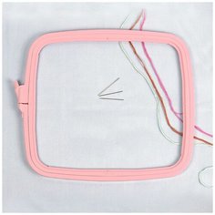Пяльцы-рамка NURGE пластиковые 250х280 цв. розовый