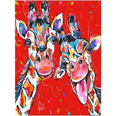 Картина по номерам Веселые жирафы 40х50 см Hobby Home