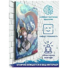 Картина по номерам на холсте аниме русалка - 11314 В 60x40