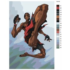 Картина по номерам W-576 "Американский боец без правил - Джон Джонс" 50х70 Brushes Paints