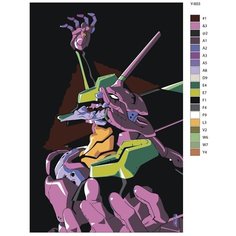 Картина по номерам Y-603 "Аниме Евангелион. Робот Синдзи Икари" 60x90 Brushes Paints
