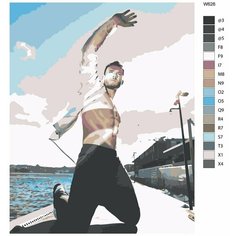 Картина по номерам W-626 "Турецкий сериал - Постучись в мою дверь. Керем Бюрсин - Серкан Болат" 60х80 Brushes Paints