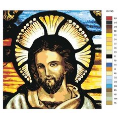 Картина по номерам W-745 "Иисус Христос" 40х40 Brushes Paints