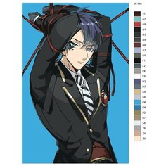 Картина по номерам W-149 "Игра Disney: Twisted-Wonderland (Дисней: Искривленная страна чудес). Дьюс Спейд" 50х70 Brushes Paints