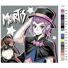 Картина по номерам V-115 "Игра Brawl Stars (Бравл Старс). Мортис" 40х40 Brushes Paints