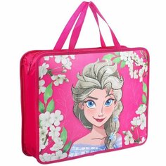 Папка с ручками А4, 33х26х7 см, на молнии, пластик, Холодное сердце Disney