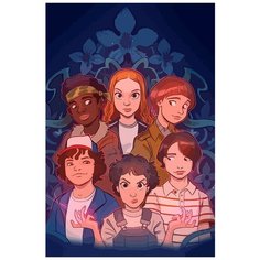 Картина по номерам на холсте Сериал Очень странные дела - 8544 В 60x40