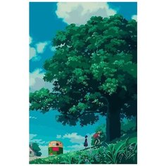 Картина по номерам на холсте Аниме пейзаж (Миядзаки, Природа) - 7221 В 60x40