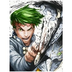 Картина по номерам на холсте Аниме JoJo (ДжоДжо, Джотаро Куджо, Джоске) - 8458 В 30x40