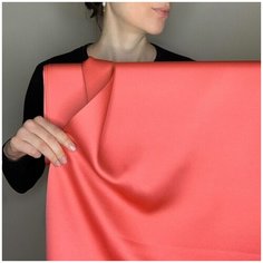 Ткань плательная bibliotex. Кади. Вискоза. Красно-розового цвета. Италия. 0,5 м (ширина 138 см) Burberry