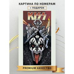 Картина по номерам Музыкальная группа Кисс / kiss music group холст на подрамнике 40*60